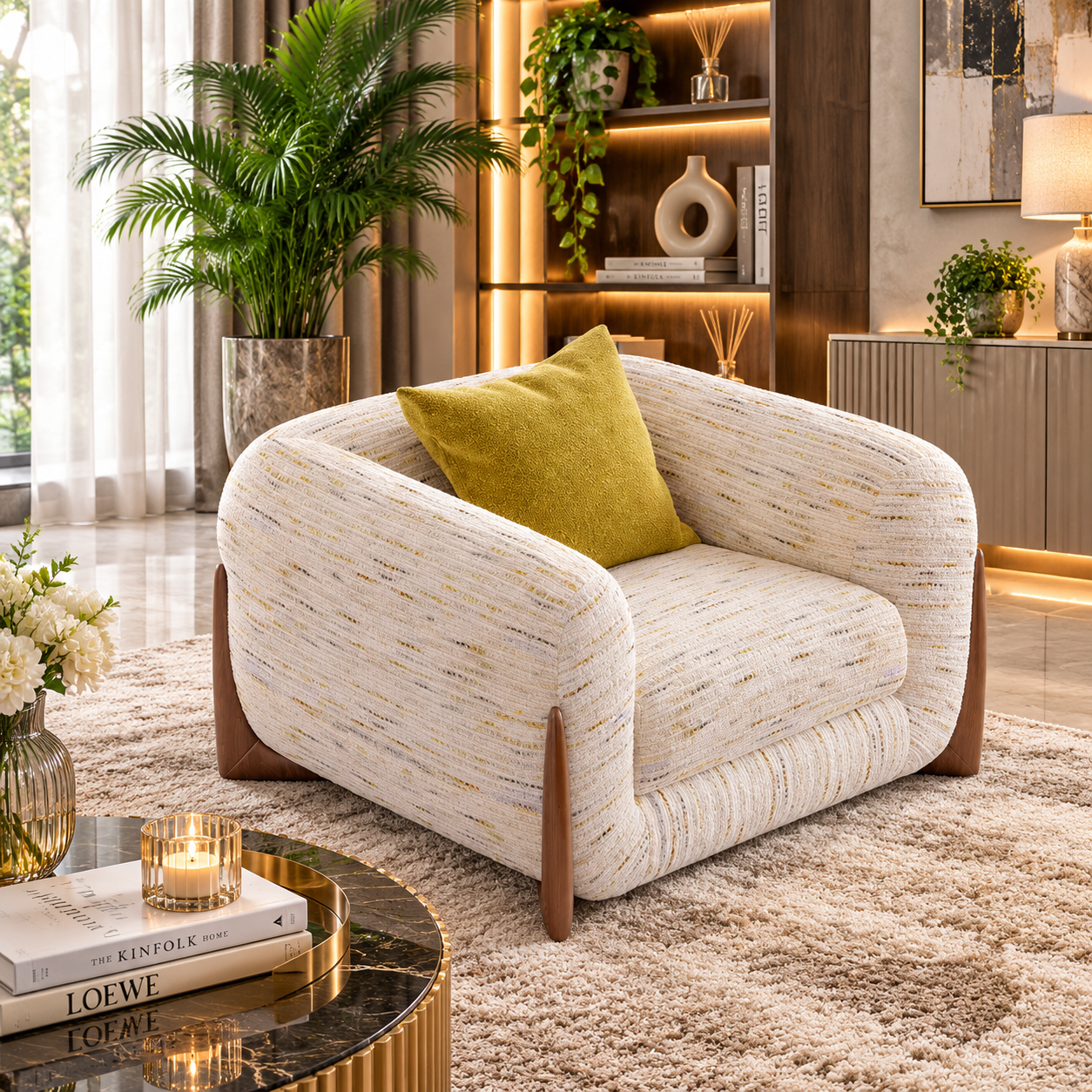 Modern L-Shaped Living Room Sofa