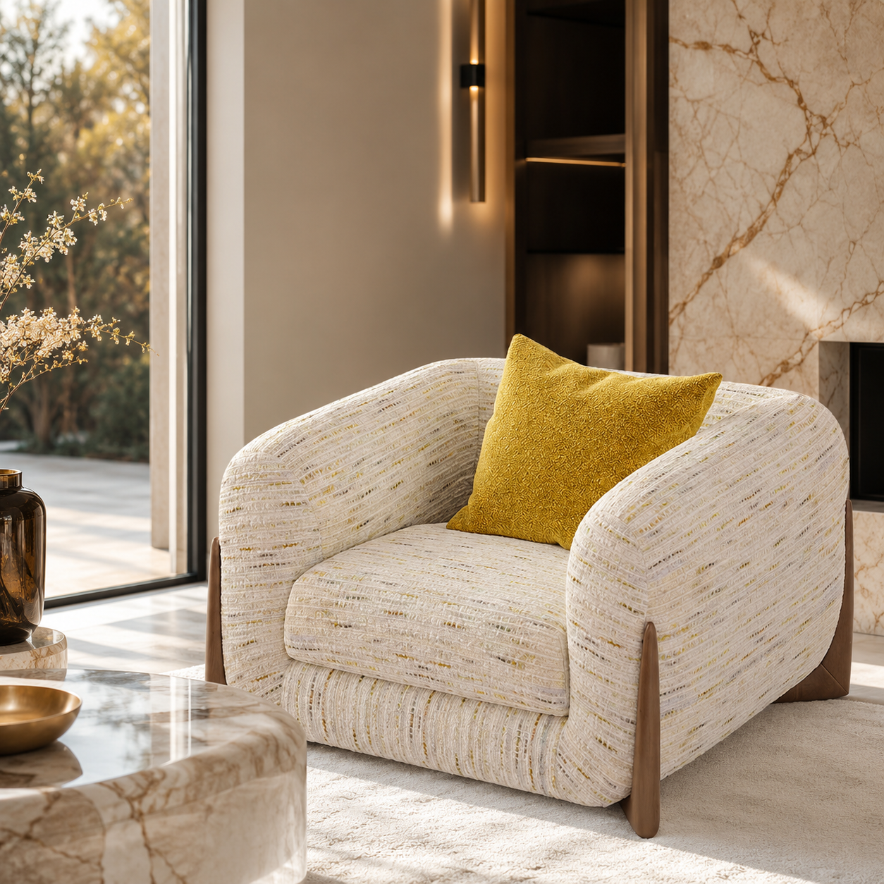 Modern L-Shaped Living Room Sofa