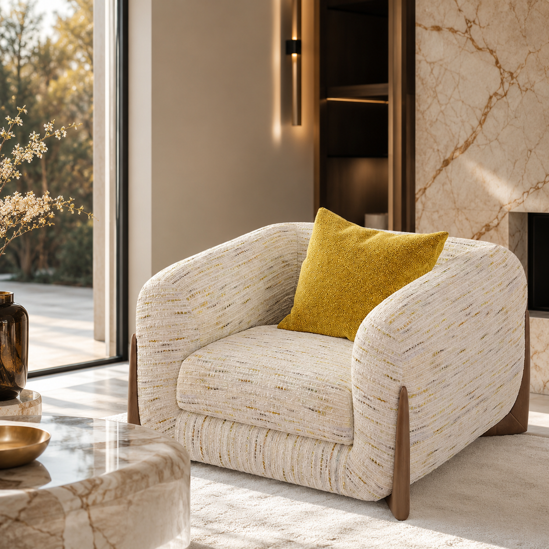 Modern L-Shaped Living Room Sofa