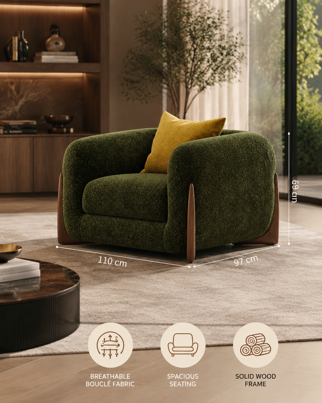 Modern L-Shaped Living Room Sofa