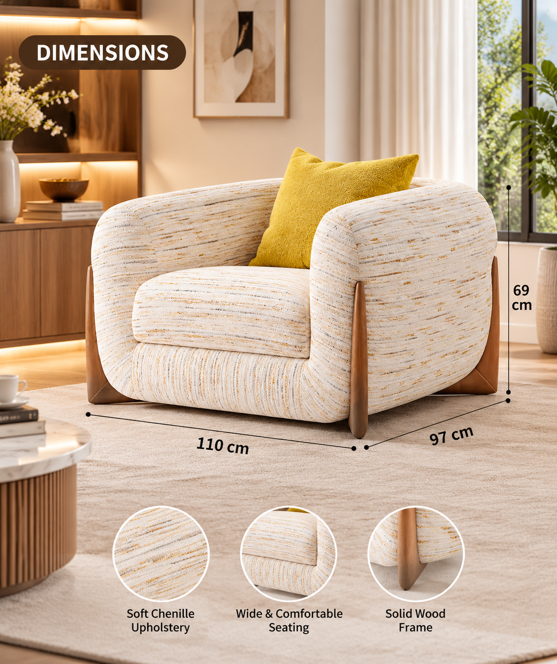 Modern L-Shaped Living Room Sofa