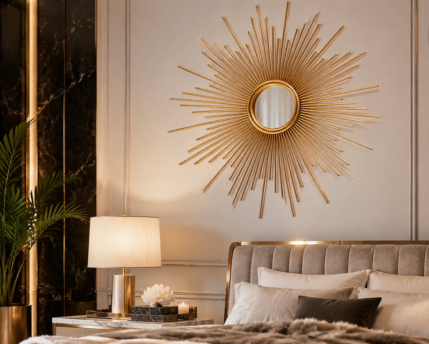 Gold Sunglasses Wall Mirror Decor