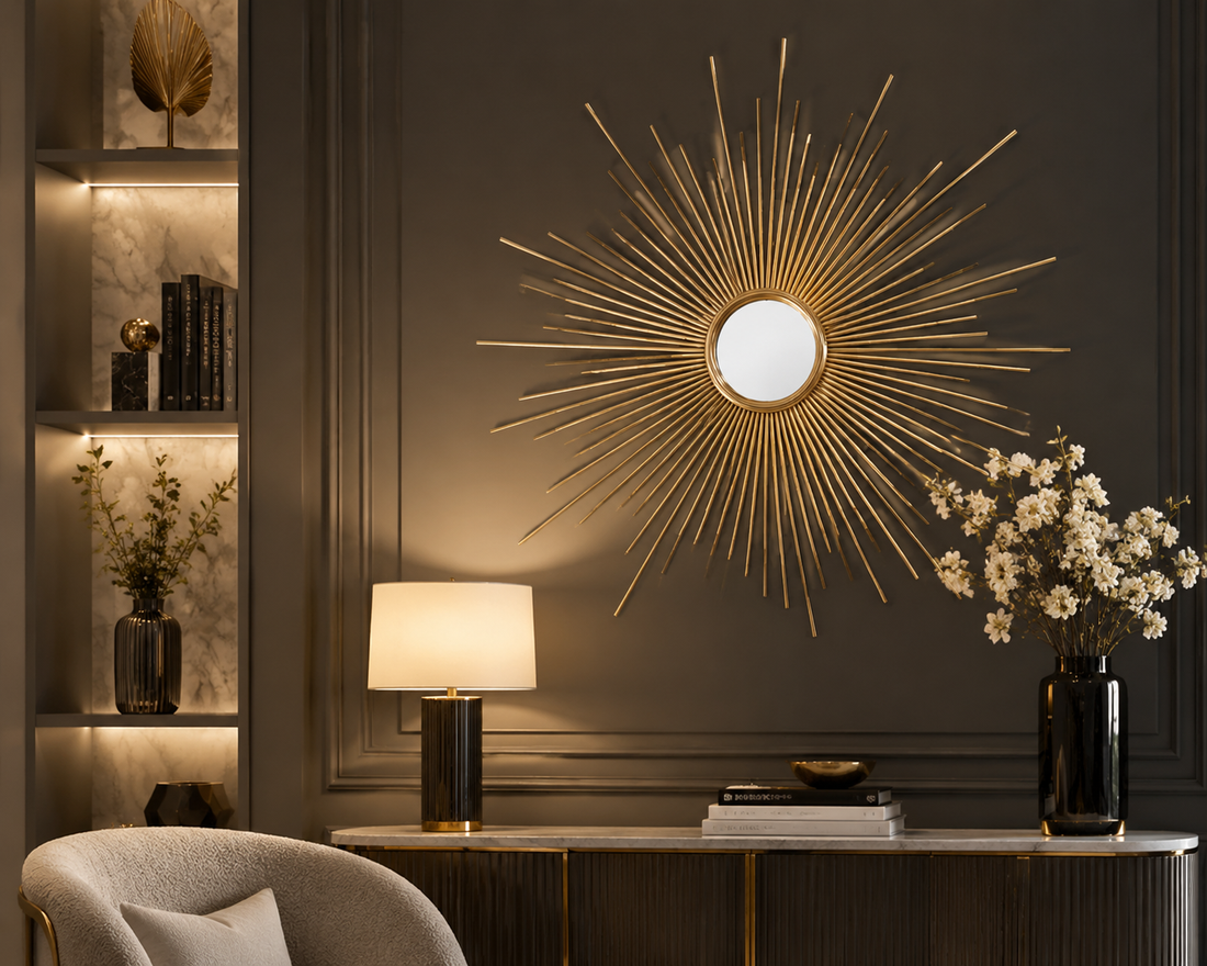 Gold Sunglasses Wall Mirror Decor