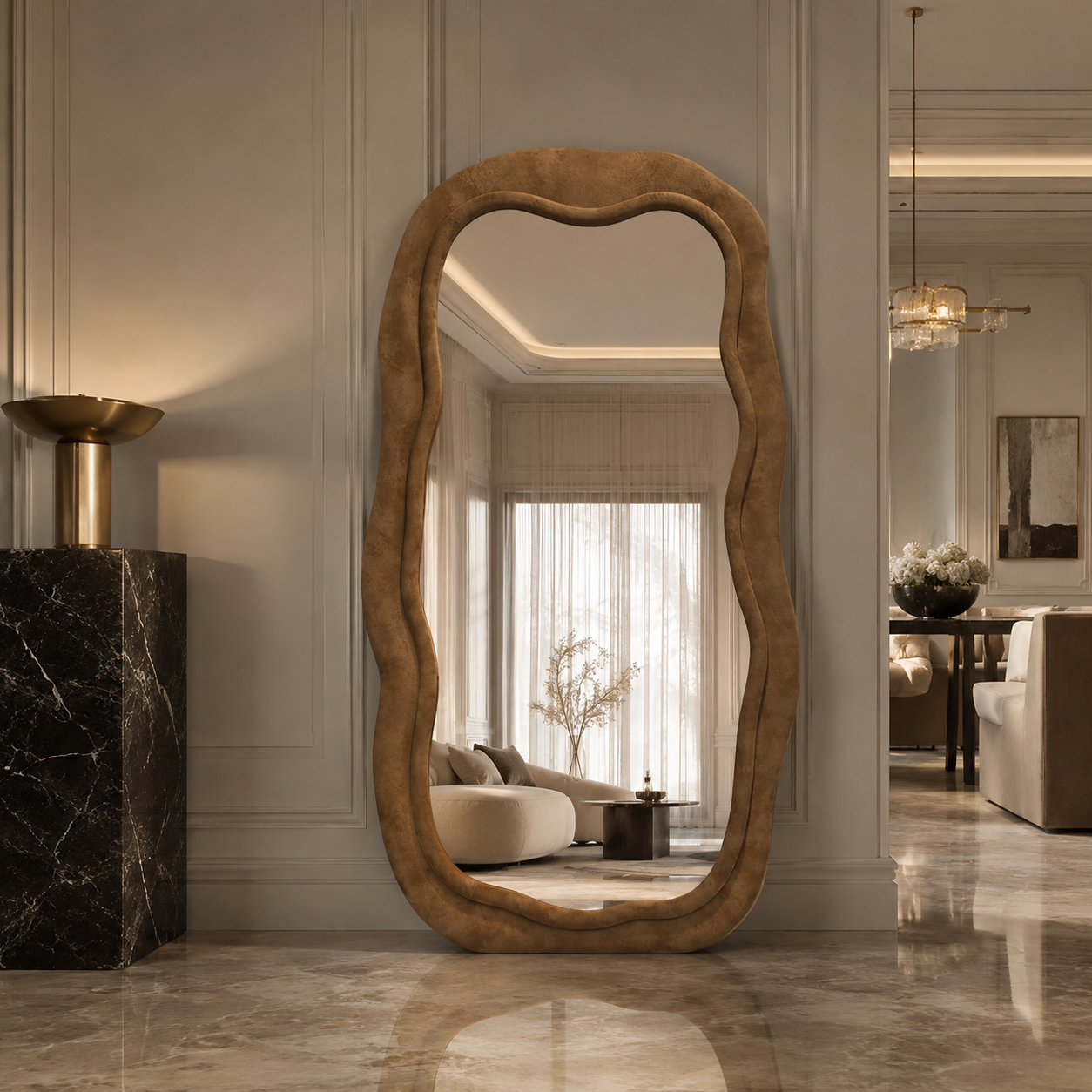 Moroccan-Style Full-Length Floor Mirror