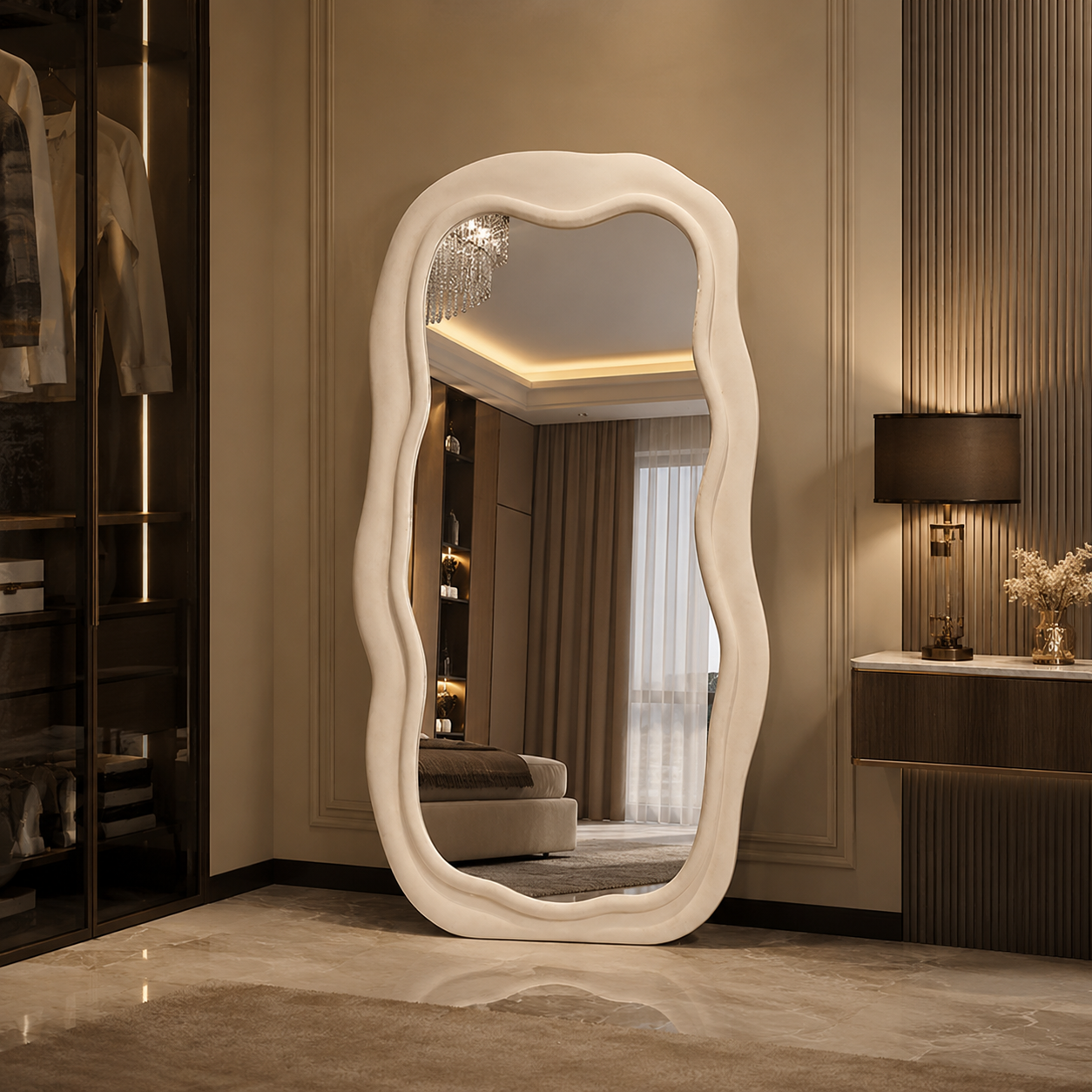 Moroccan-Style Full-Length Floor Mirror