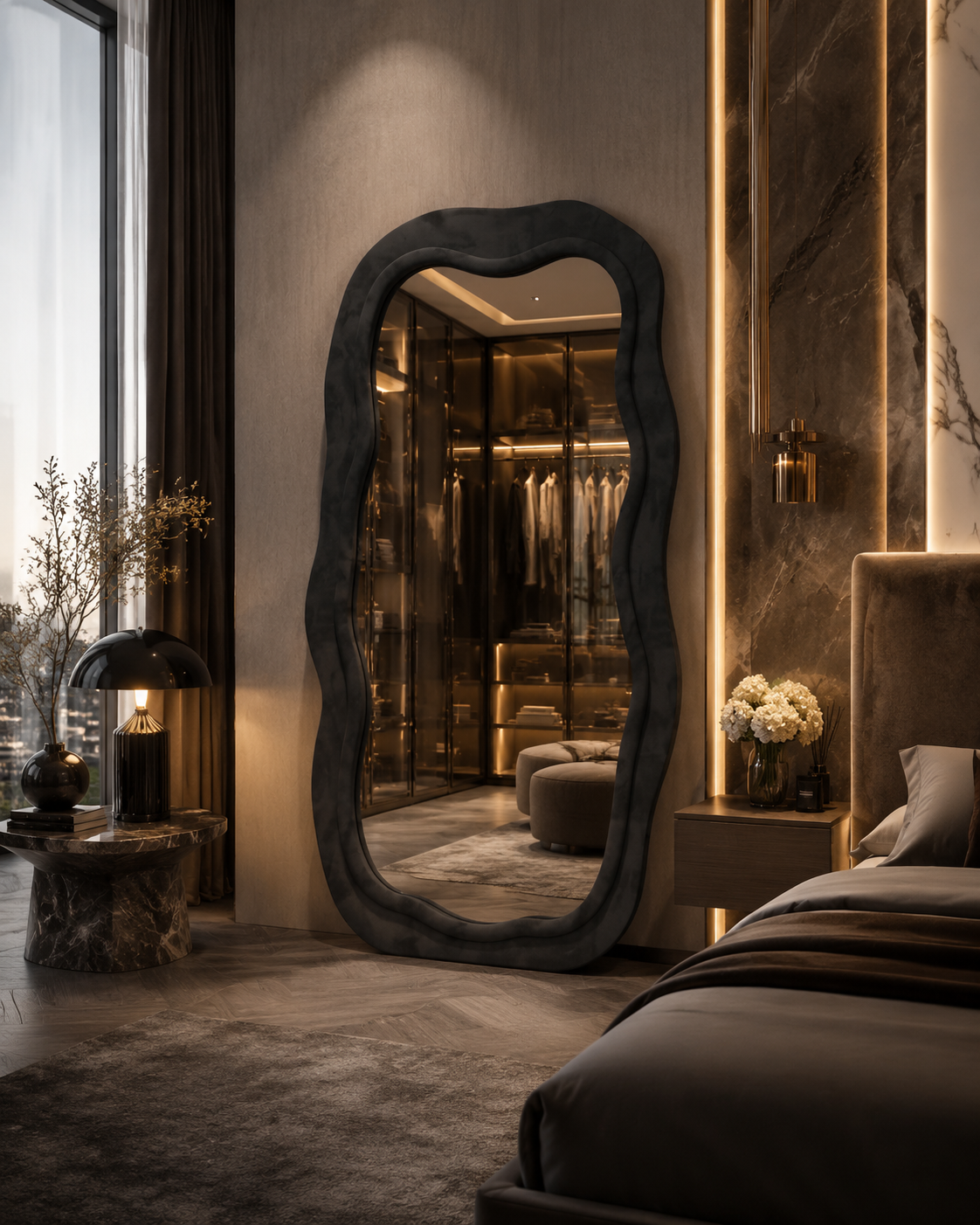 Moroccan-Style Full-Length Floor Mirror