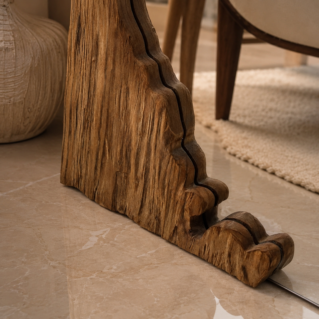 Pine Wood Full-Length Floor Mirror