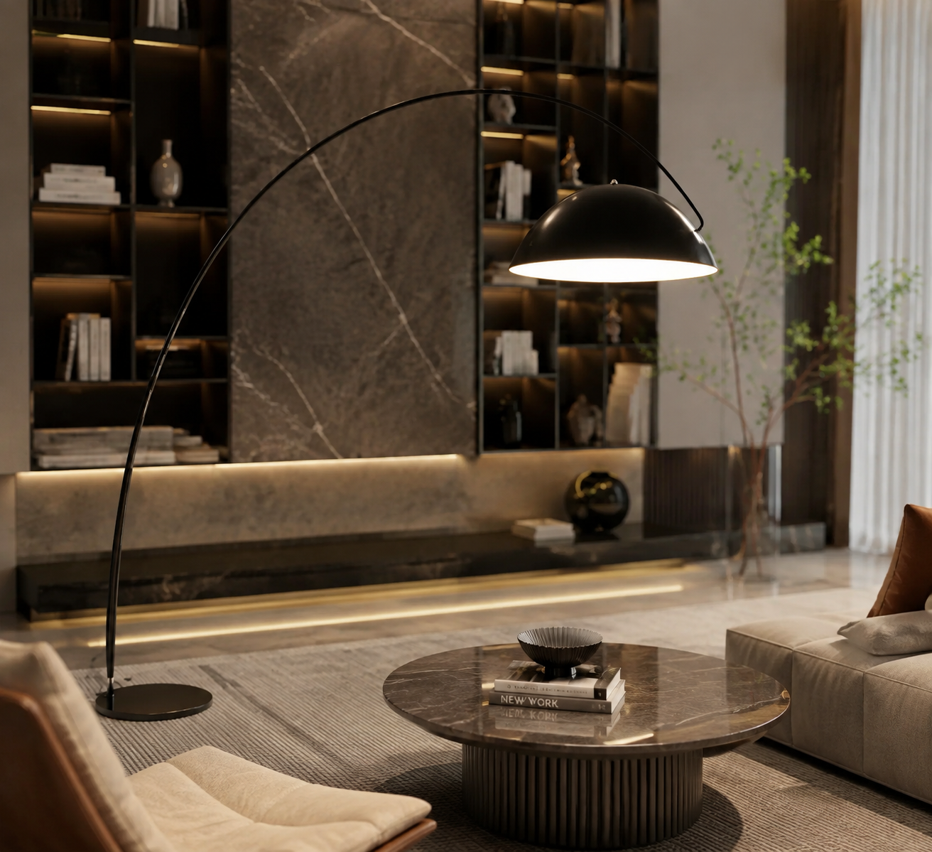Modern Nordic Arc Floor Lamp