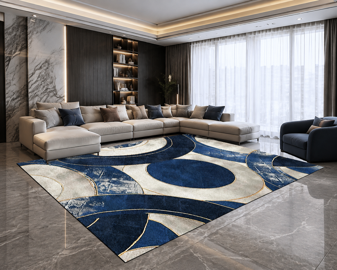 Modern Polyester Area Rug – Anti-Slip