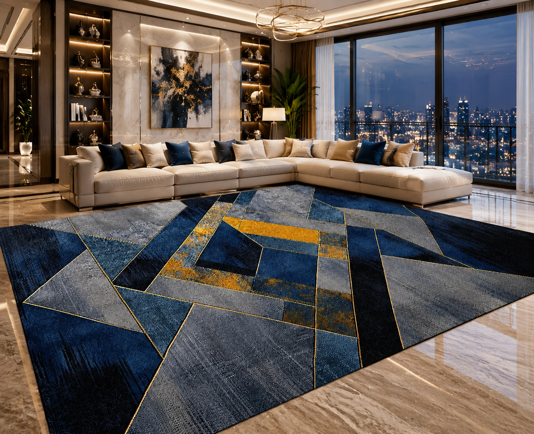 Modern Polyester Area Rug – Anti-Slip