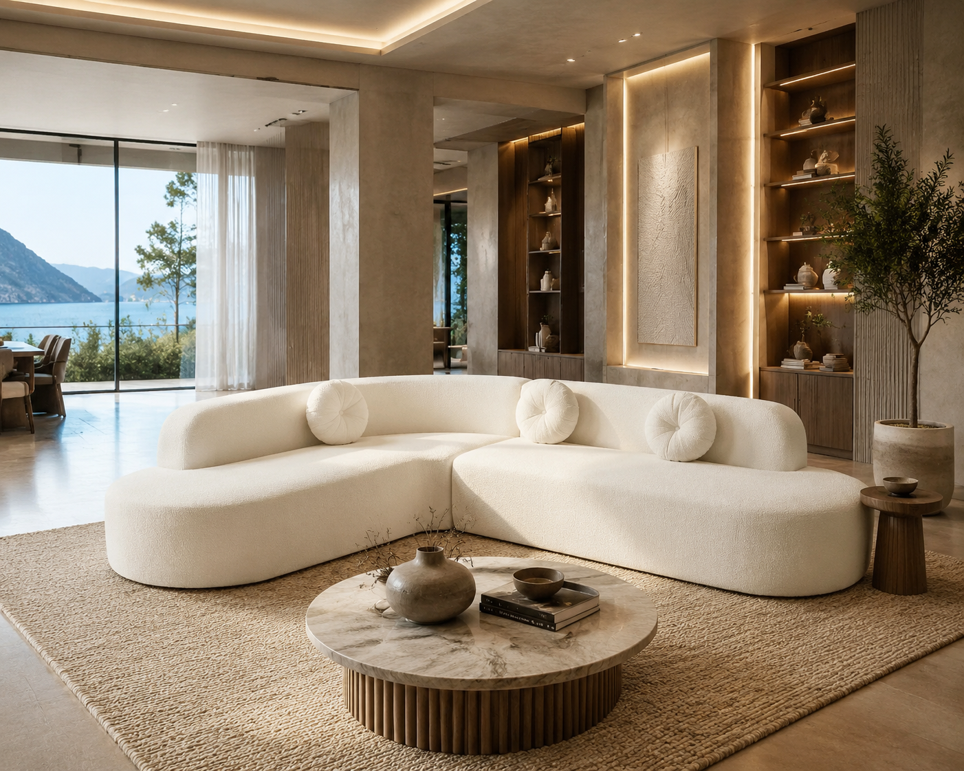 Oversized Curved Modular Sectional Sofa