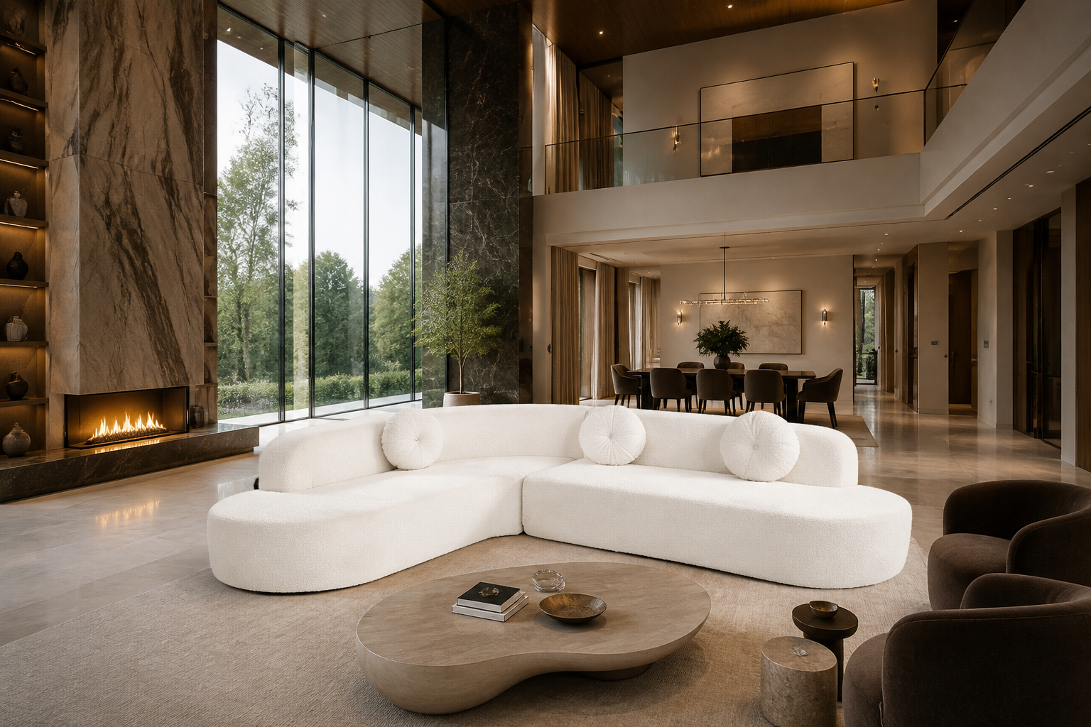 Oversized Curved Modular Sectional Sofa