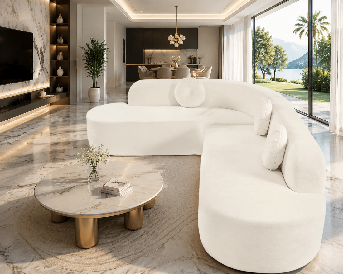 Oversized Curved Modular Sectional Sofa