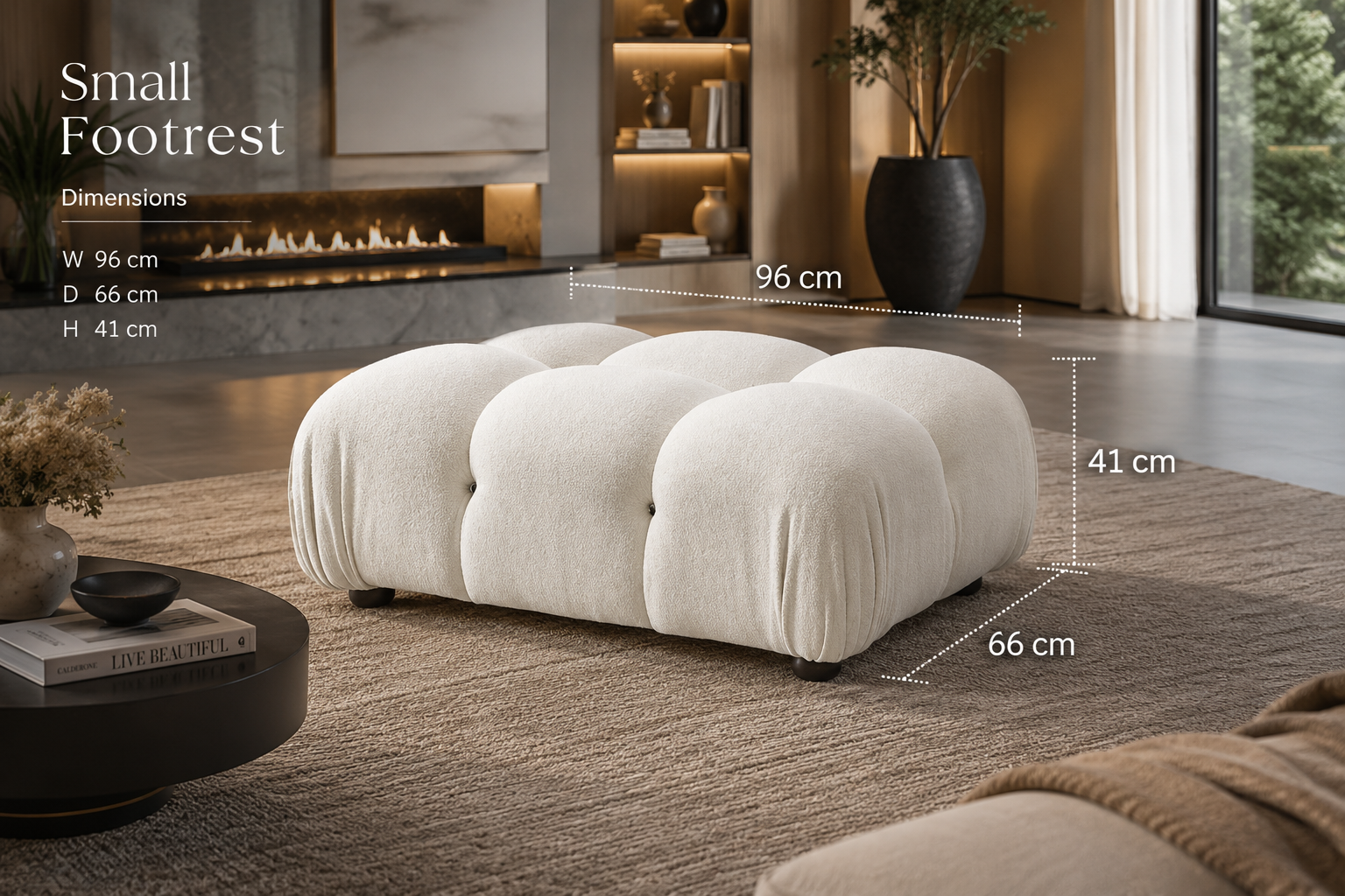 Cream Teddy Modular Sectional Sofa
