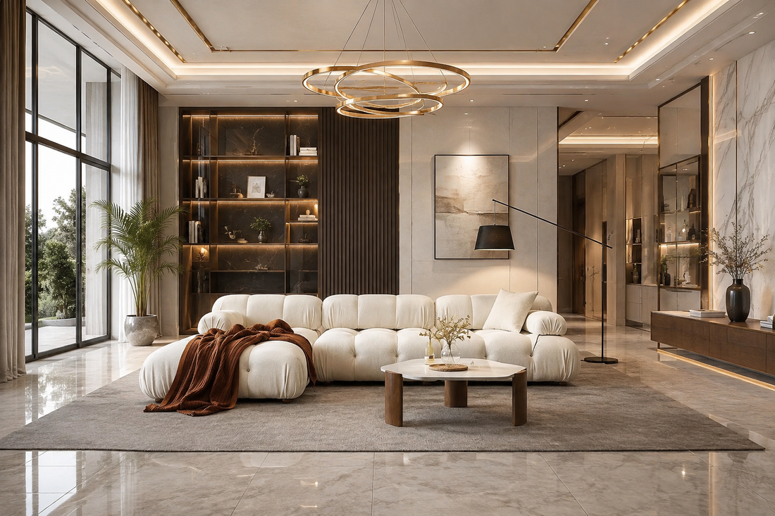 Cream Teddy Modular Sectional Sofa