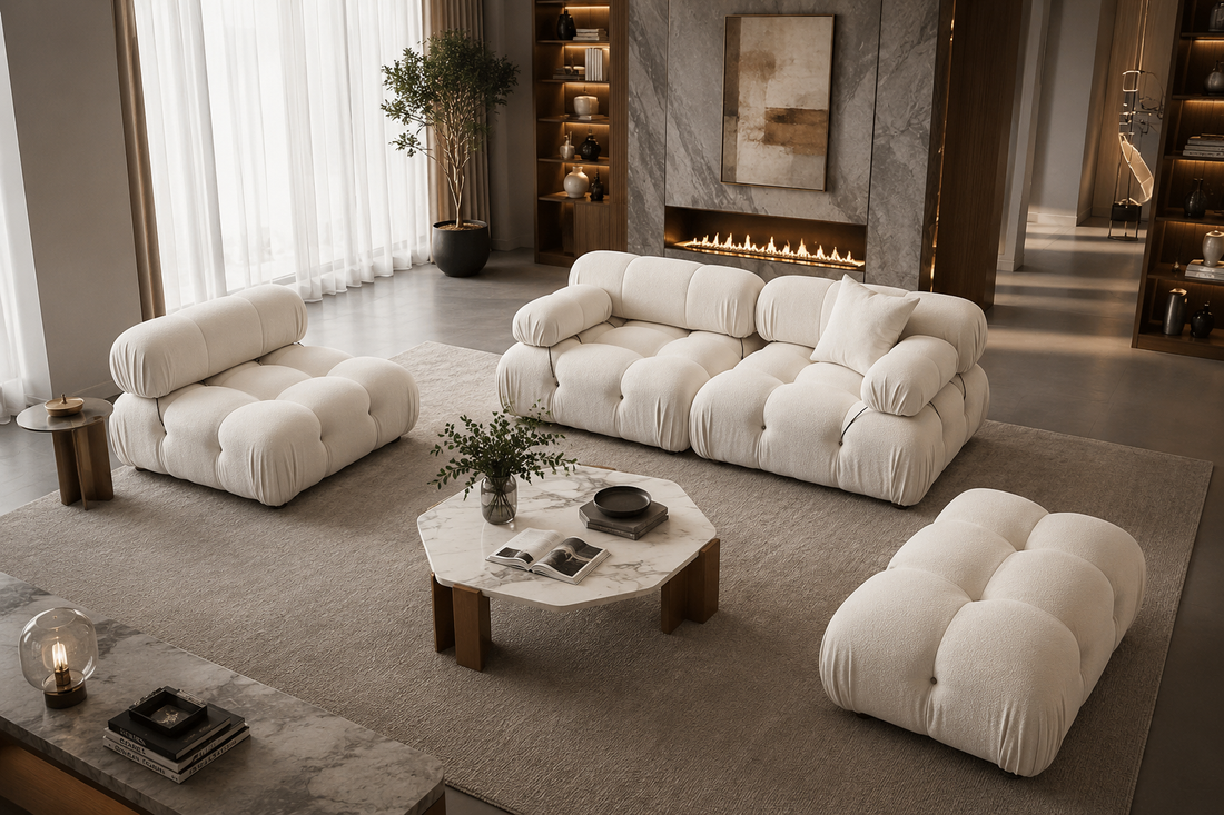 Cream Teddy Modular Sectional Sofa