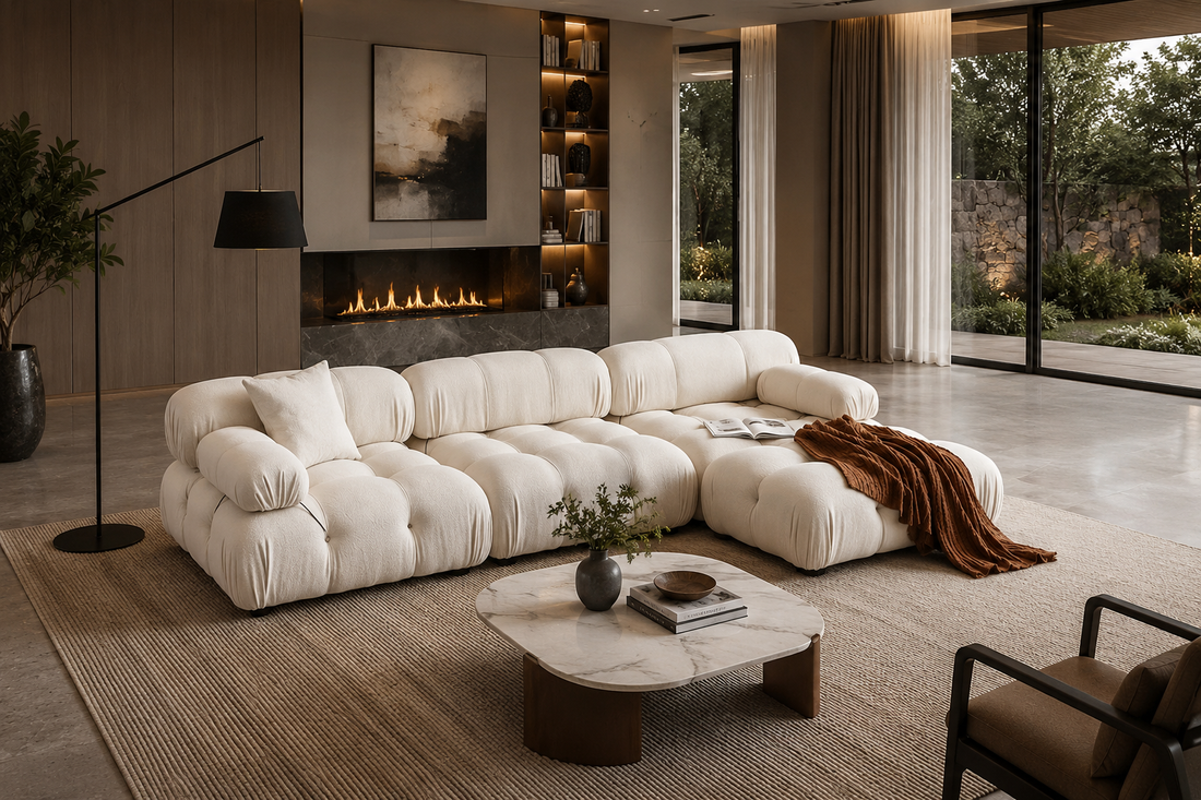 Cream Teddy Modular Sectional Sofa