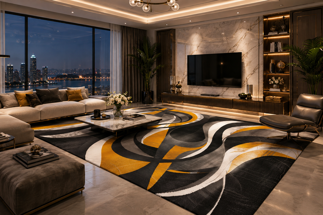 Abstract Swirl Area Rug