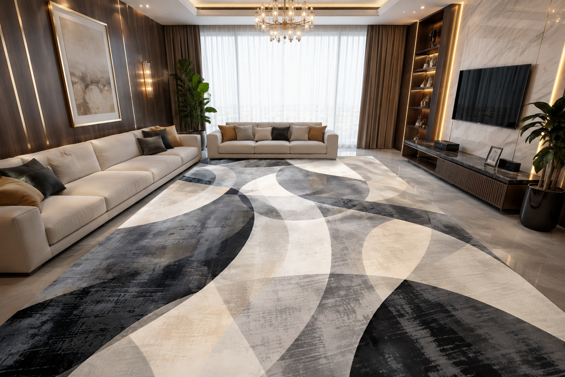 Abstract Swirl Area Rug