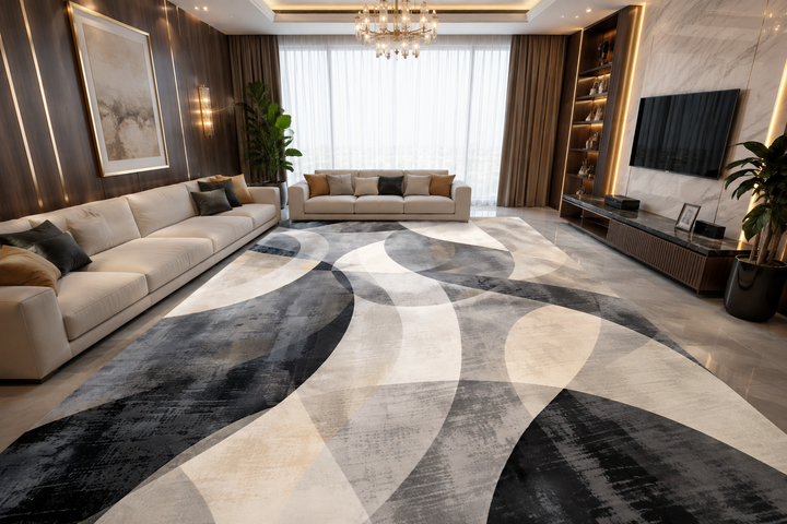 Abstract Swirl Area Rug