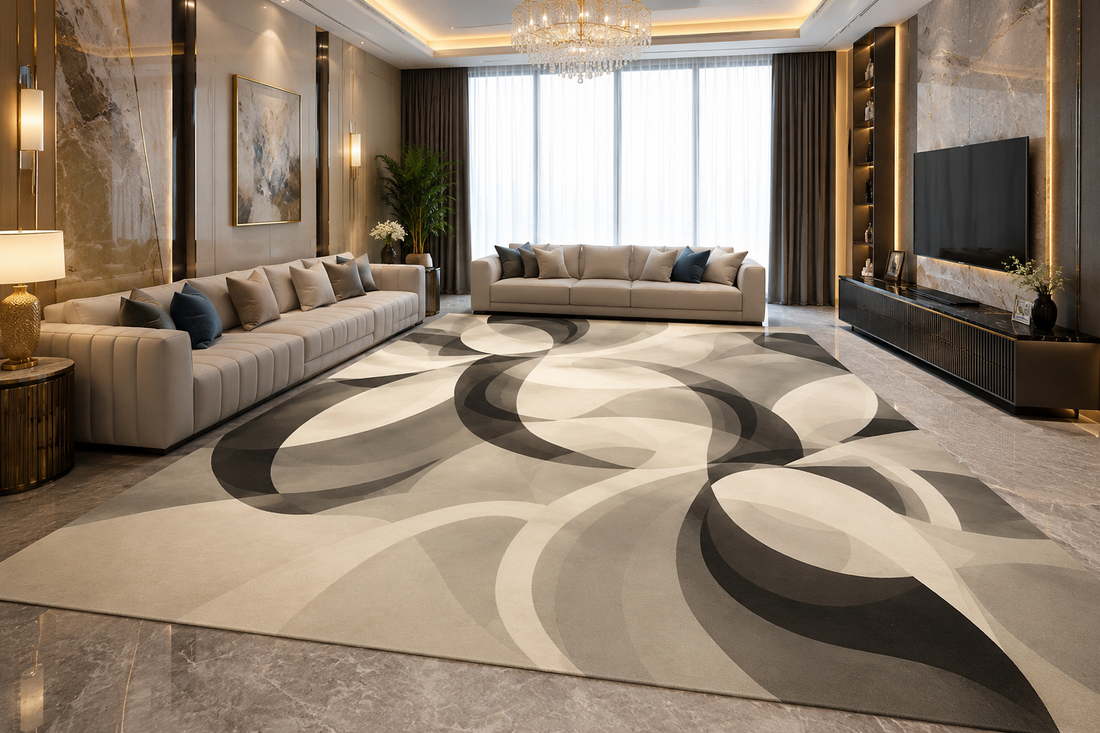Abstract Swirl Area Rug