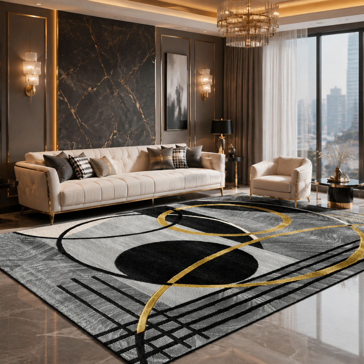 Soft Flannel Area Rug – Non-Slip