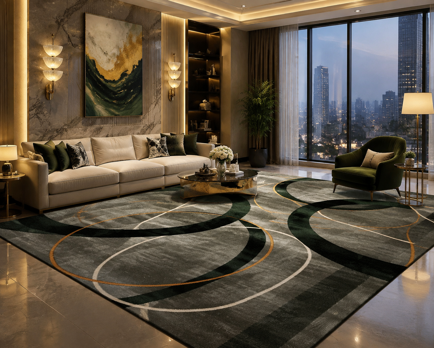 Soft Flannel Area Rug – Non-Slip