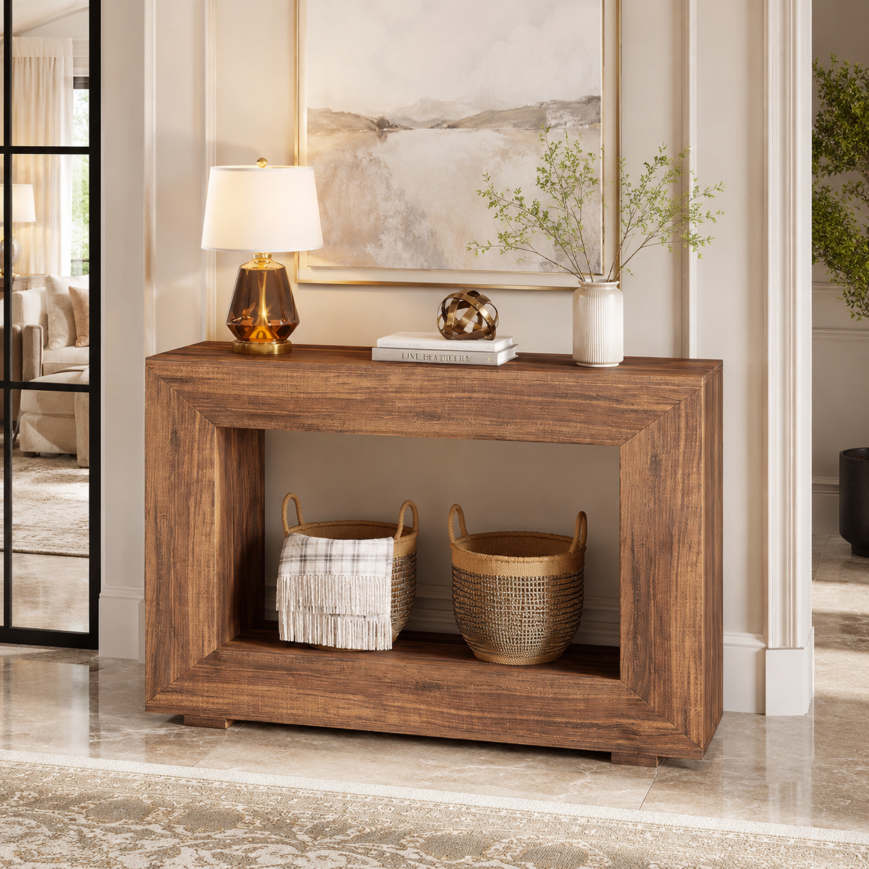 Vintage Modern Minimalist Console Table
