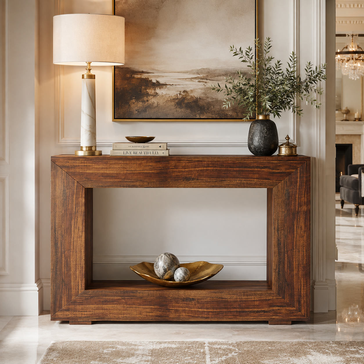 Vintage Modern Minimalist Console Table