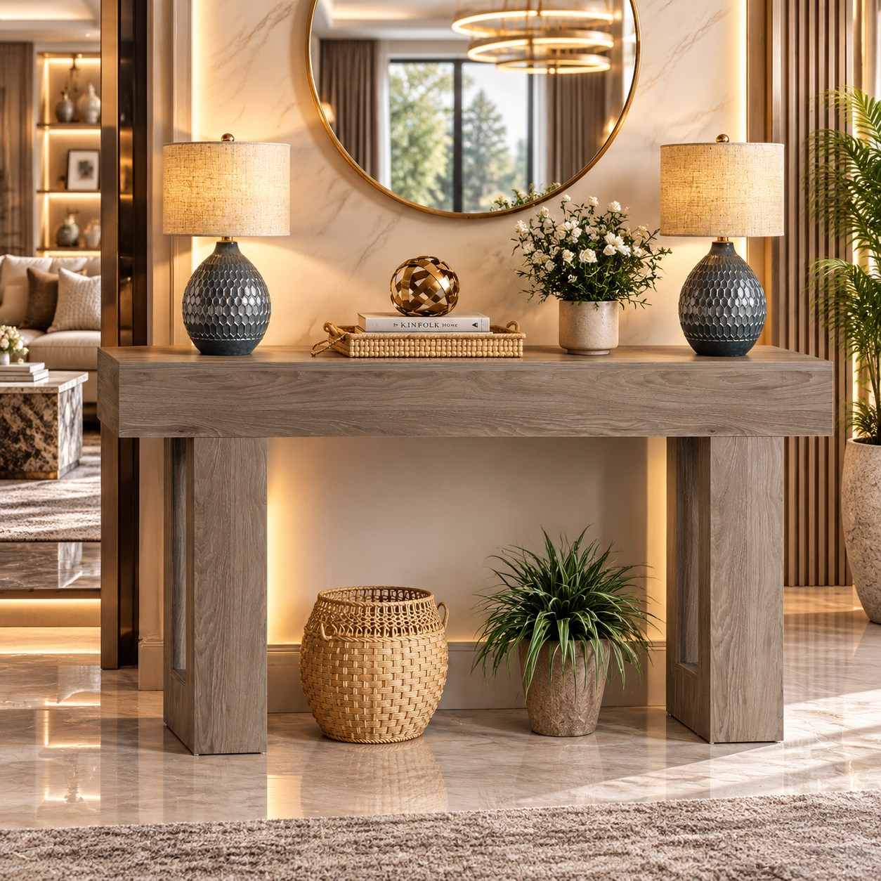 Vintage Modern Minimalist Console Table