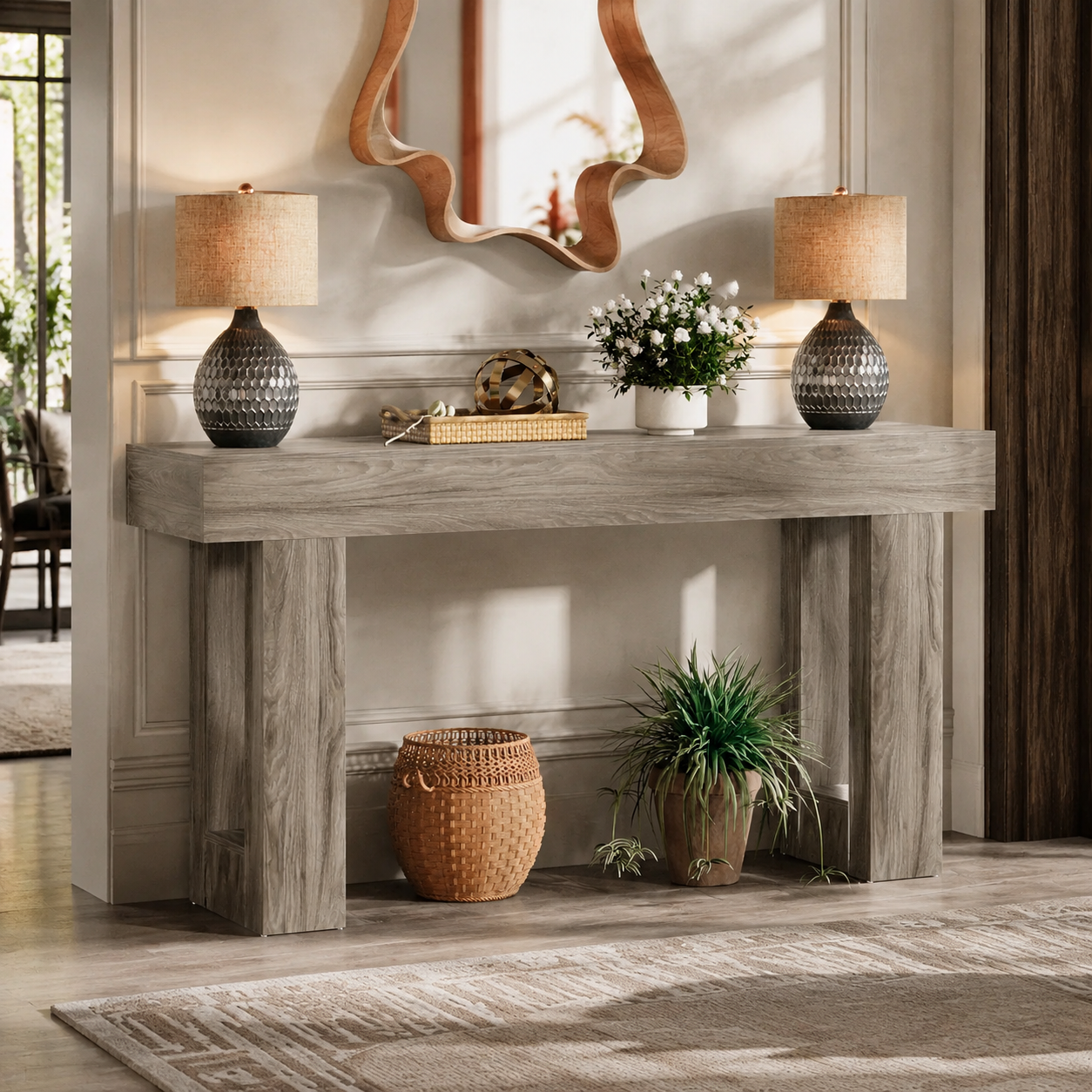 Vintage Modern Minimalist Console Table