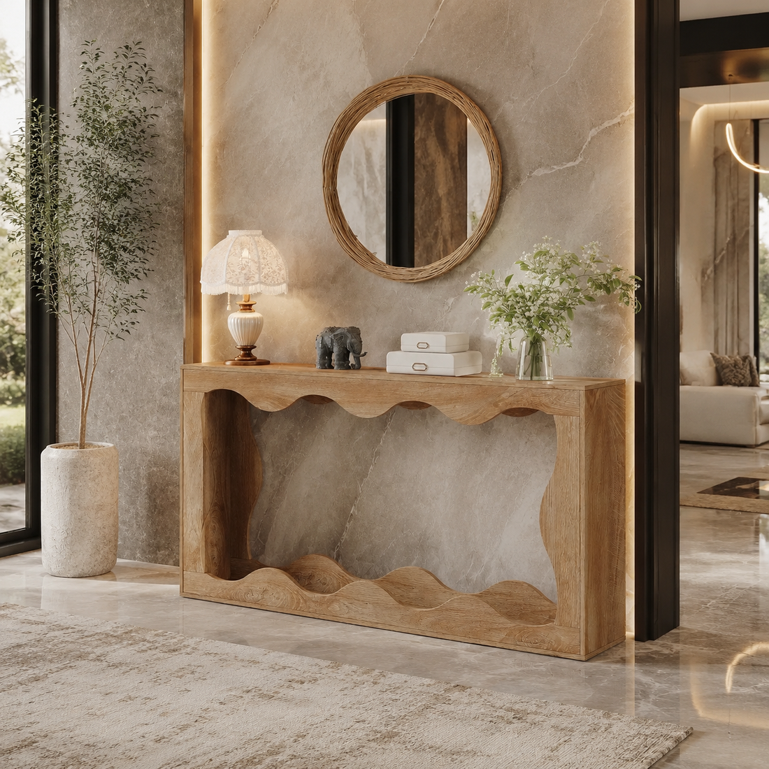 Vintage Modern Minimalist Console Table