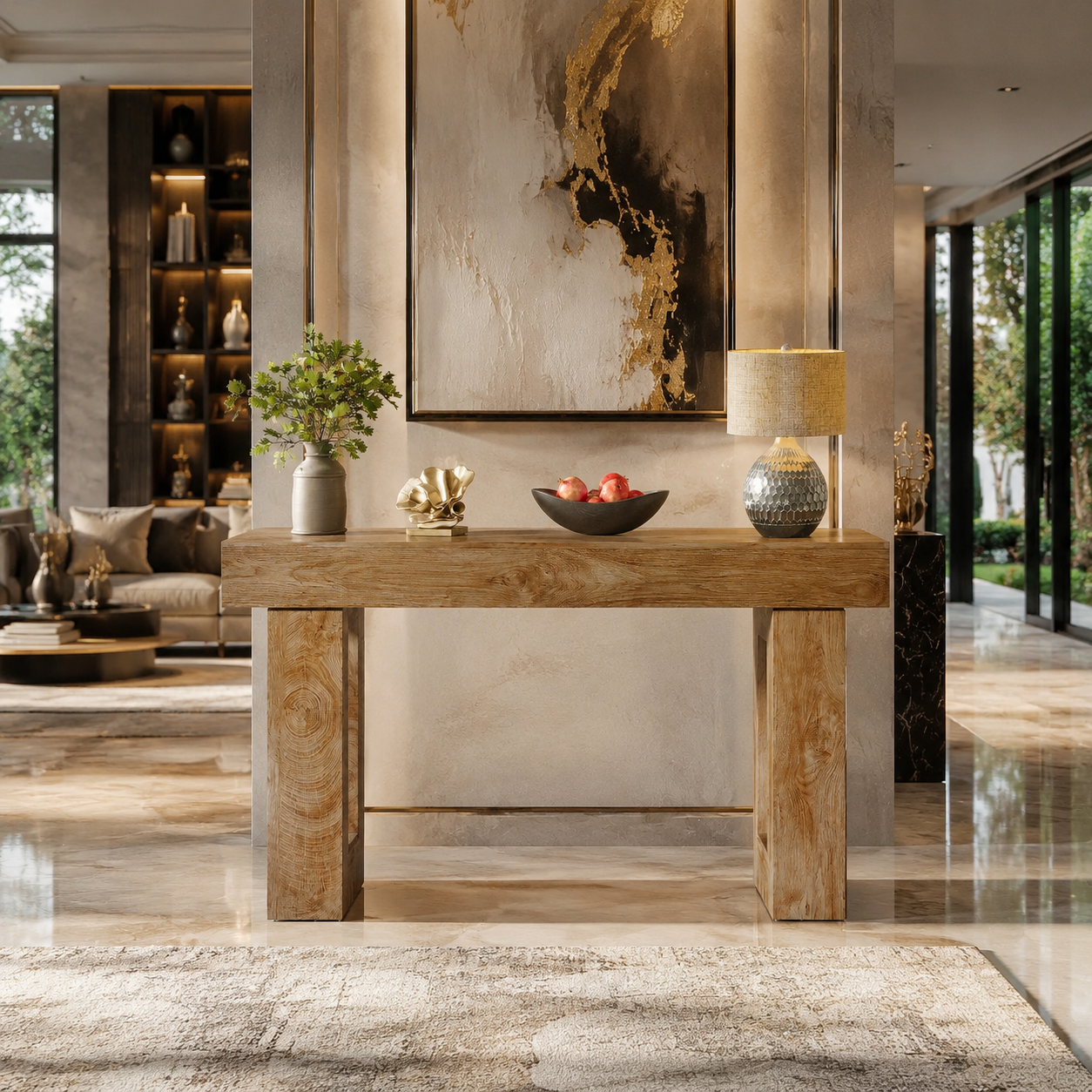 Vintage Modern Minimalist Console Table