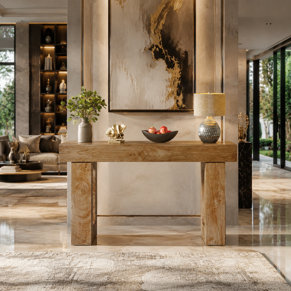 Vintage Modern Minimalist Console Table