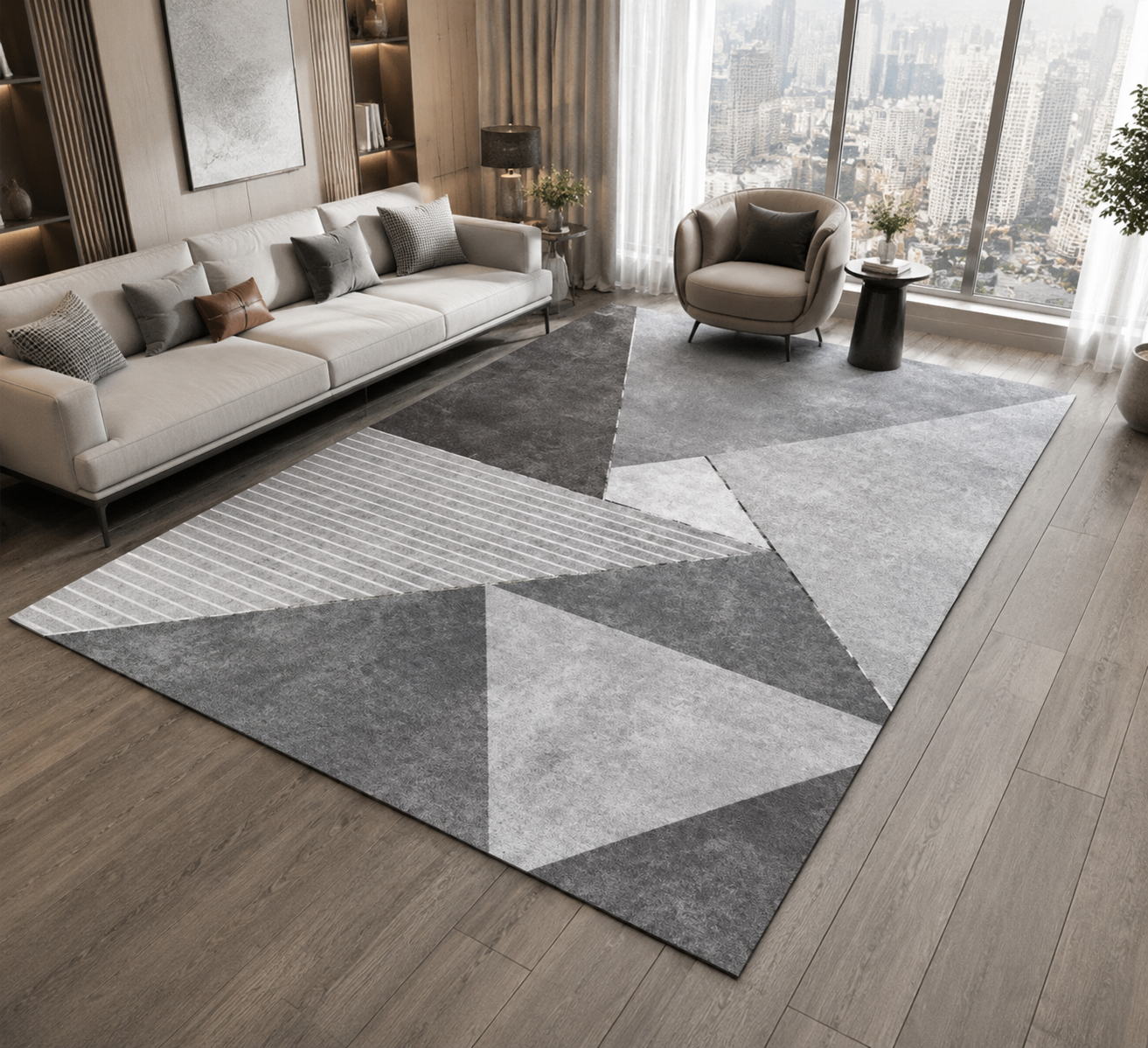 Geometric Print Area Rug