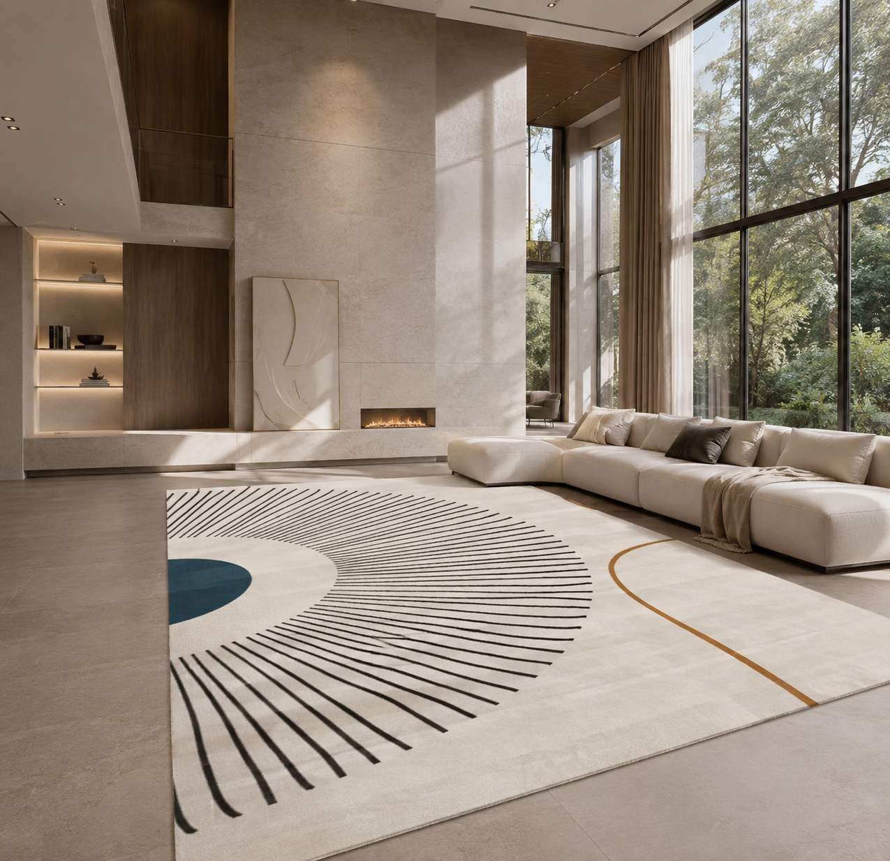 Geometric Print Area Rug