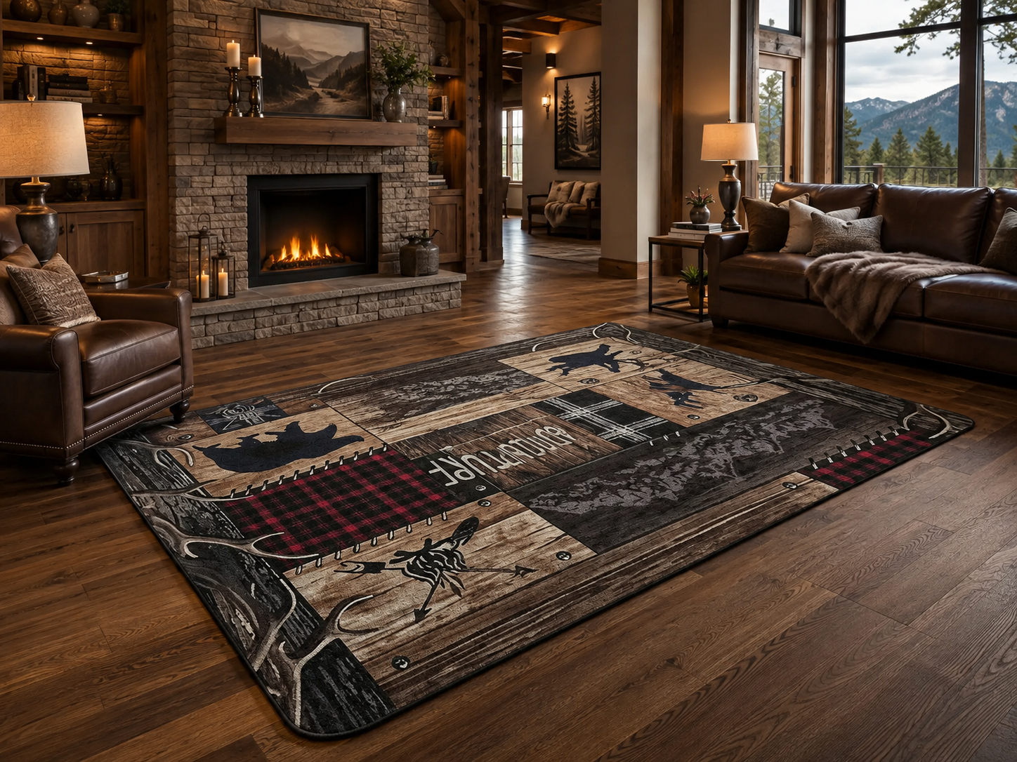 Geometric Aubusson Area Rug