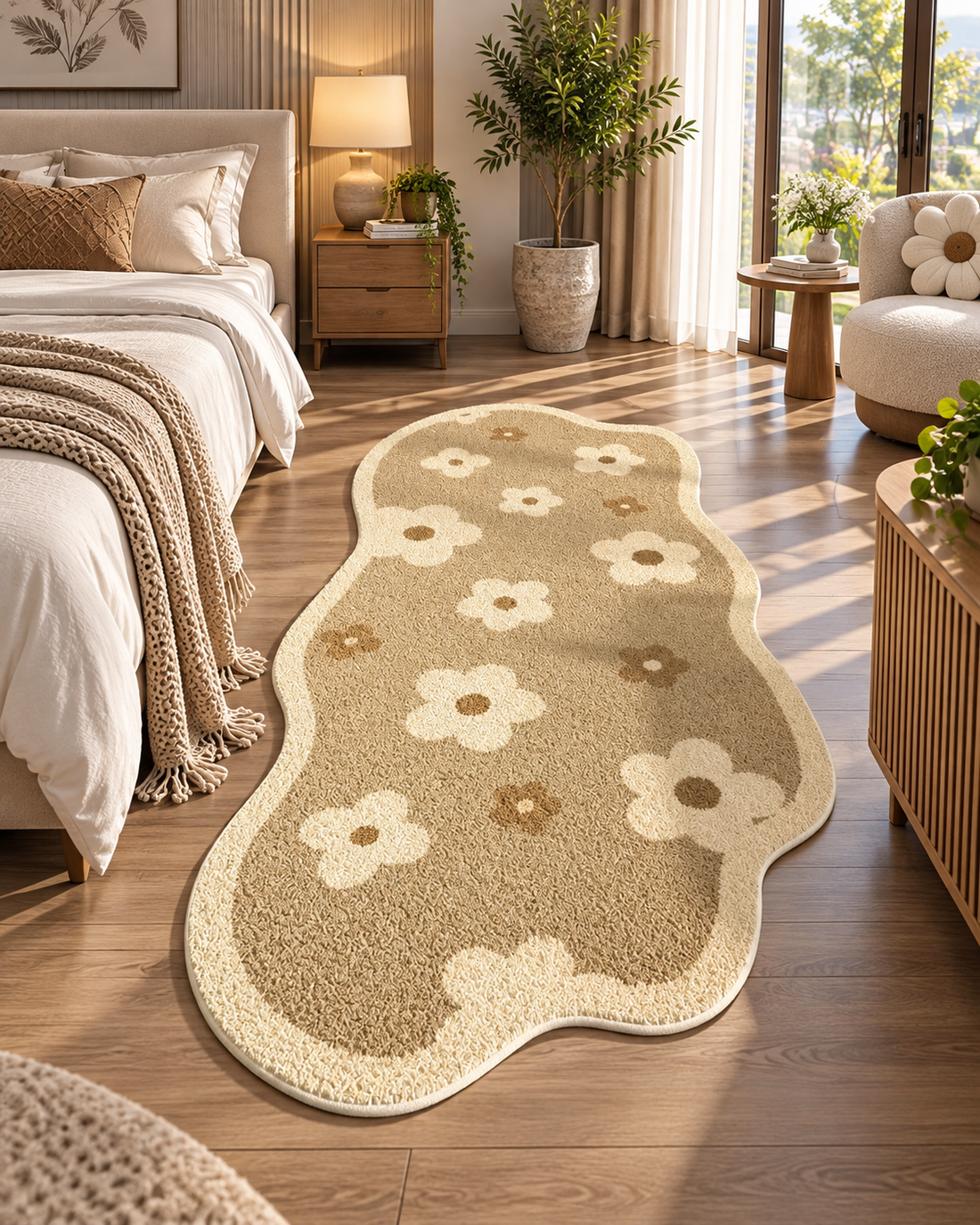 Striped Plush Area Rug – Modern Minimalist