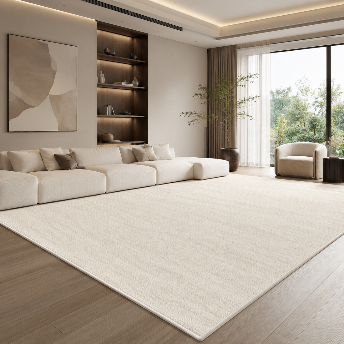 Modern Striped Area Rug | 100% Polyester | Non-Slip PVC Backing | 12 Colors | Custom Sizes