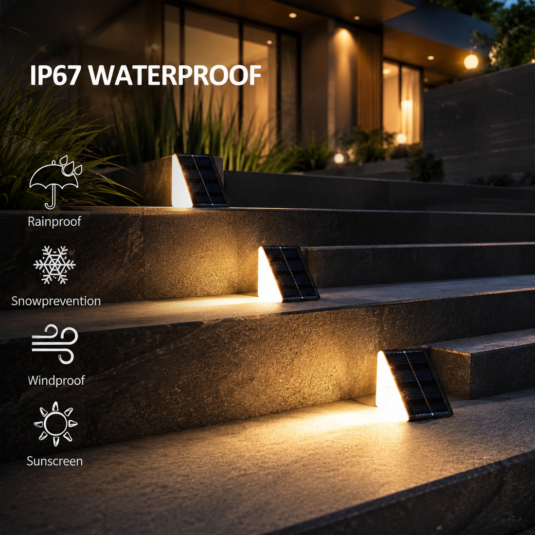 Solar Step Light – IP67 Waterproof