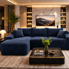 Cloud-Style Corduroy Sectional Sofa