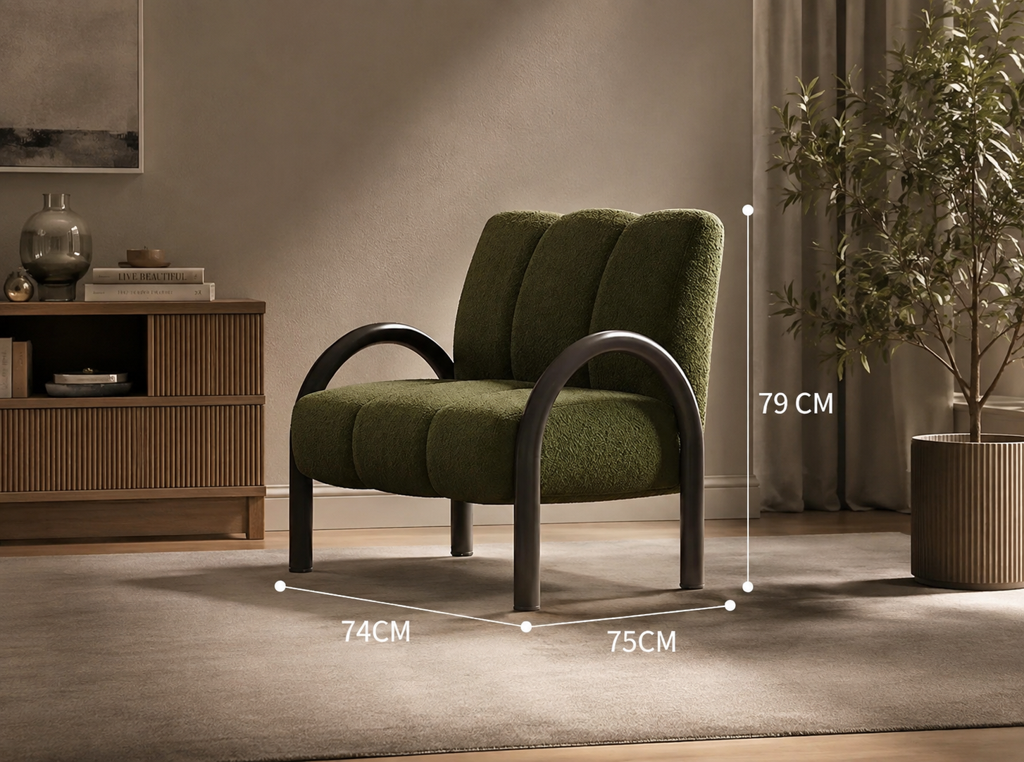 Retro Mid-Century Accent Lounge Chair