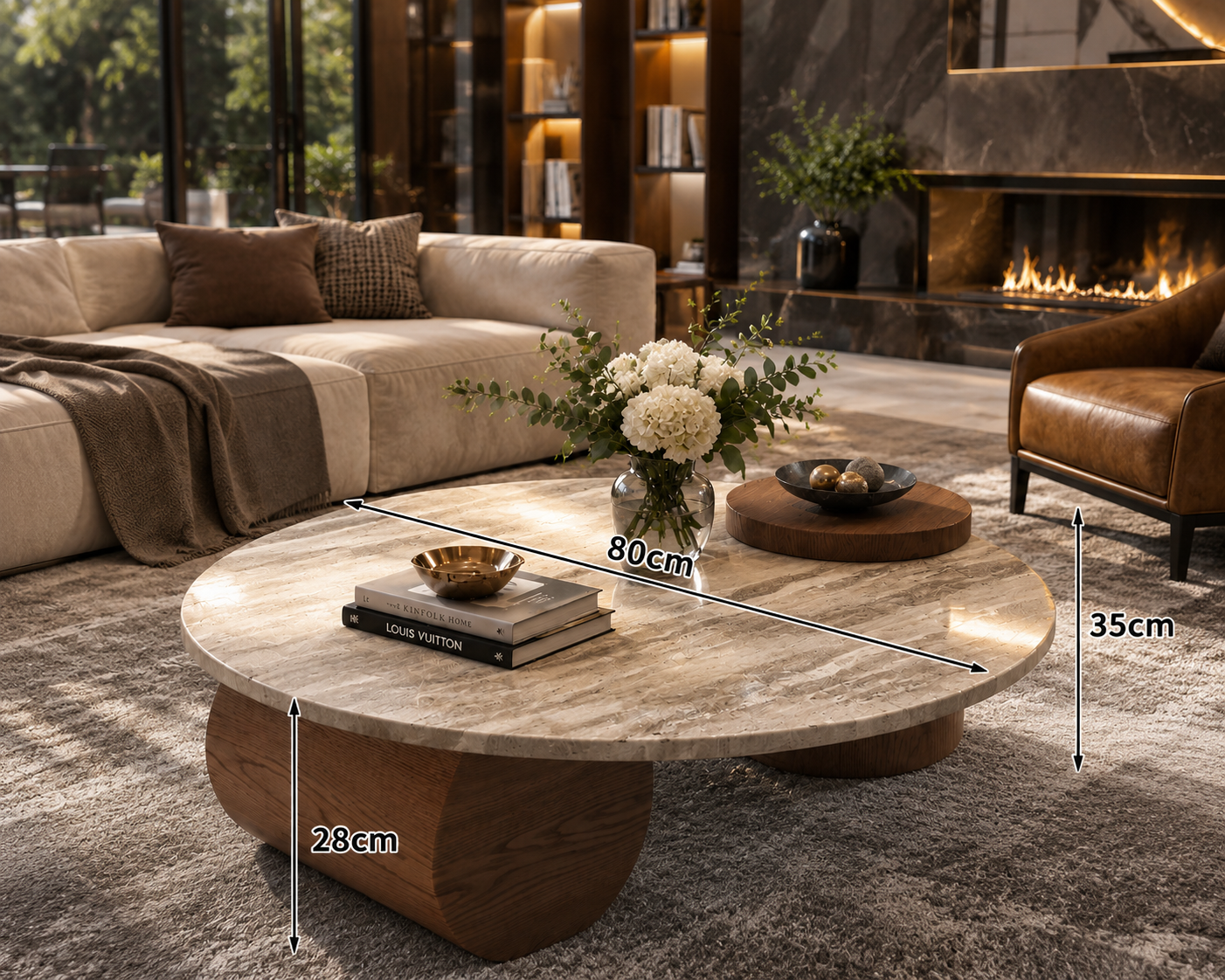 Round Wood Coffee Table