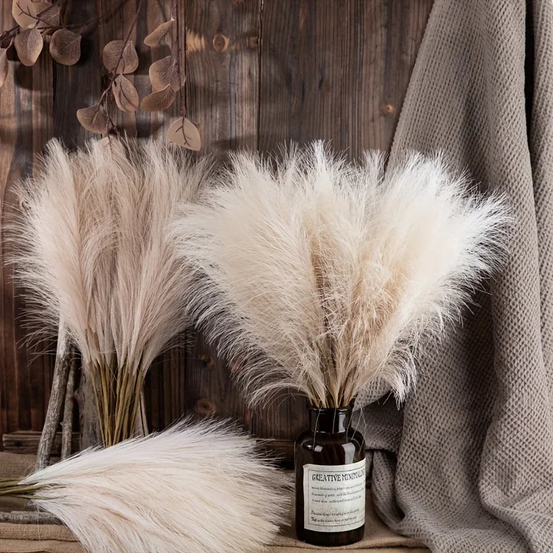 Faux Pampas Grass Stems | Boho Vase Filler Decor
