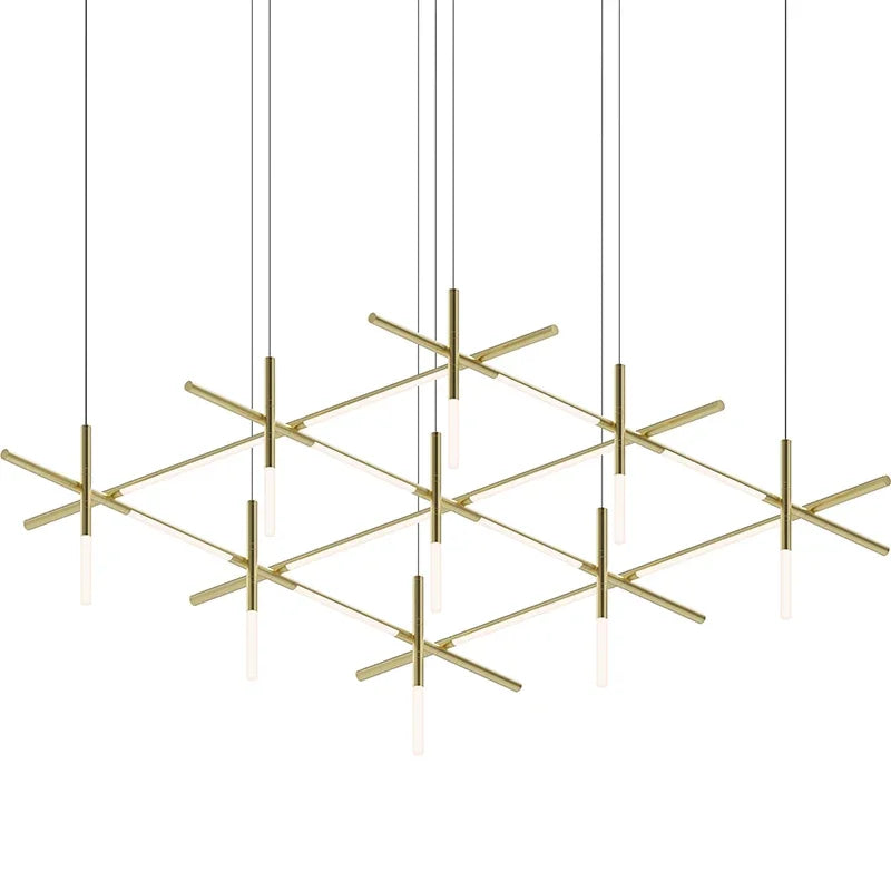 Modern Multi-Head LED Chandelier with Alloy Frame