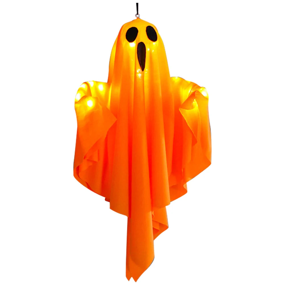 LED Glowing Ghost Hanging Decoration | Halloween Fairy Light Prop