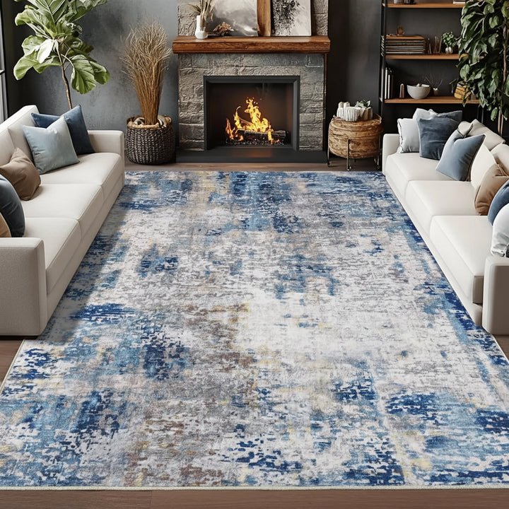 Modern Geometric Area Rug | Soft Pile, Non-Slip Floor Mat
