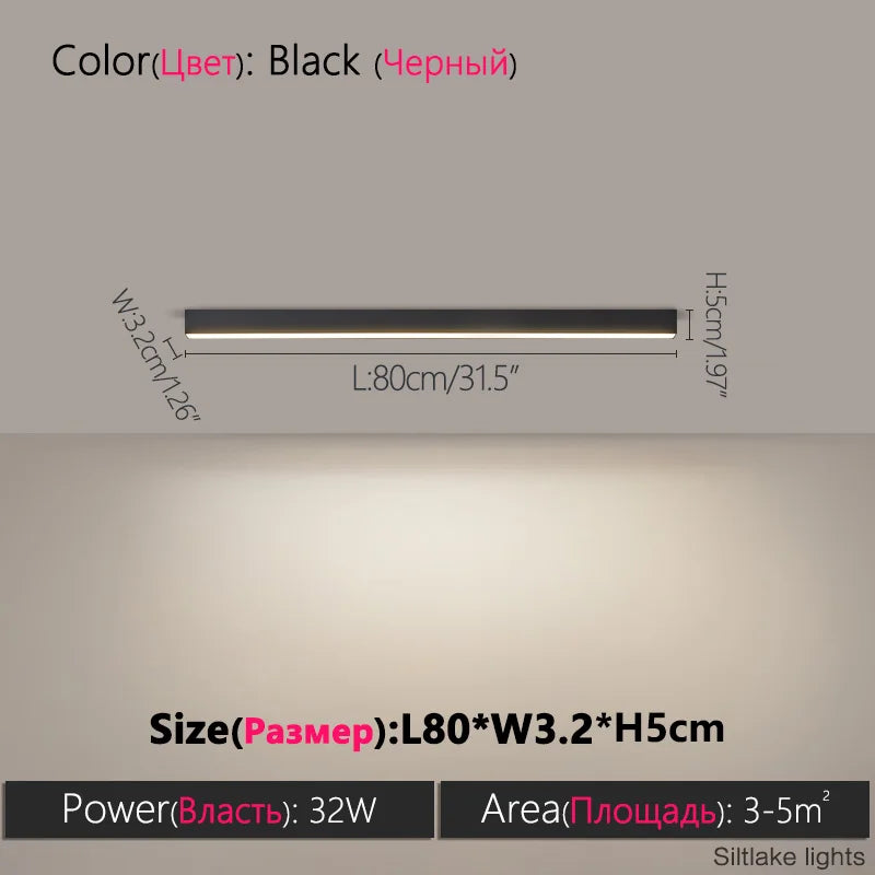 Nordic LED Strip Ceiling Light