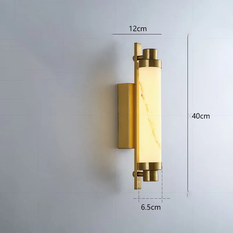 Modern Black Marble-Style LED Wall Lamp