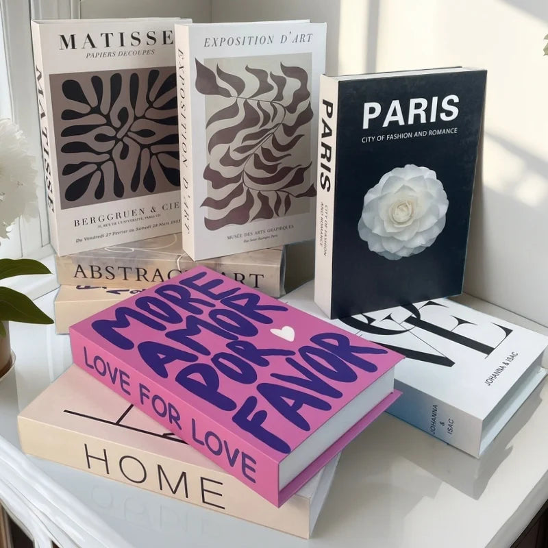 Decorative Book Storage Box – Abstract Design